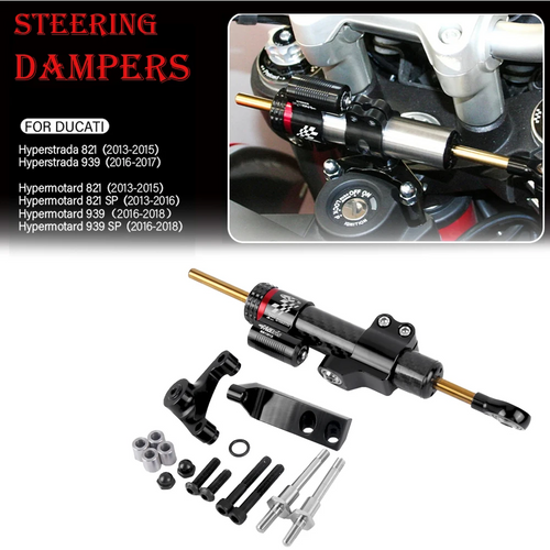 CNC Steering Damper Bracket Kit for Ducati Hypermotard 821 / 939 / SP