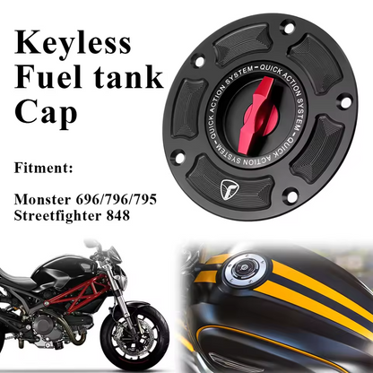 Keyless CNC fuel cap for Ducati Streetfighter 848 and Monster 696 795 796