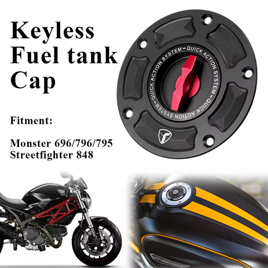 2012-2015 For Ducati Streetfighter 848 /Monster 696/796 /795 New Keyless Fuel Tank Cap Motorcycle CNC Fuel Tank Cap Cover