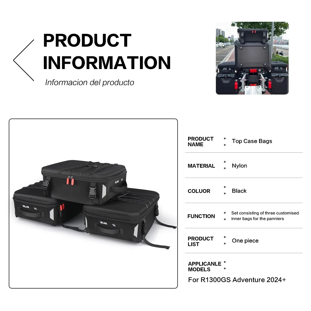 Motorcycle Accessories Luggage Bags Additional Bags For BMW GS 1300 R 1300 GS Adventure 2024 2025 2026 R1300GS ADV Top Pack