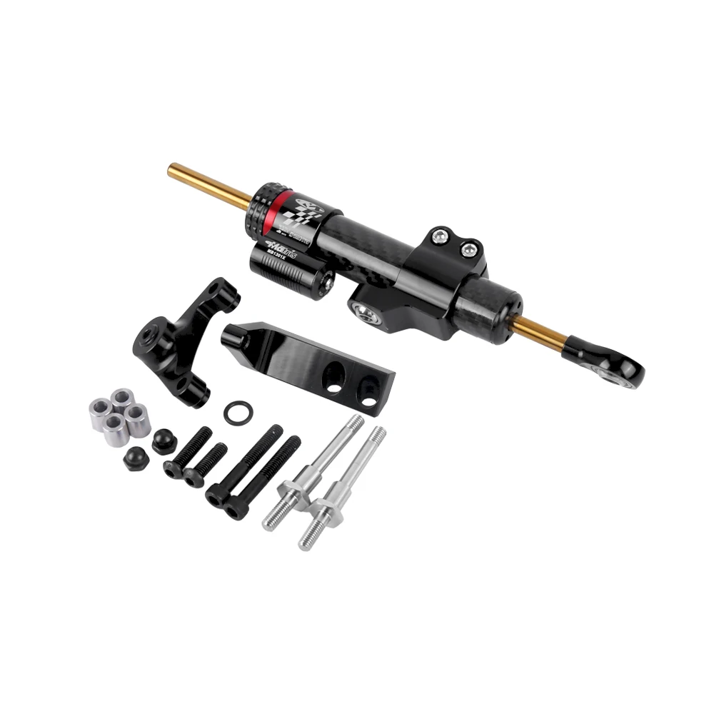For Ducati Hypermotard 821 939 SP New CNC Fiber Carbon Steering Damper Stabilizer Bracket Mounting Kit