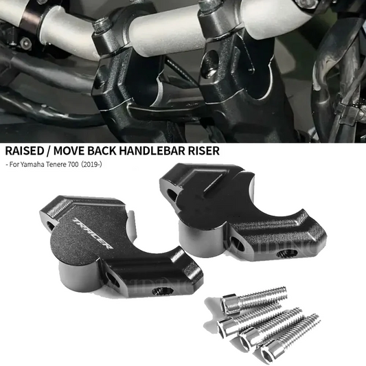 Handlebar riser clamp for Yamaha Tenere 700 and World Raid